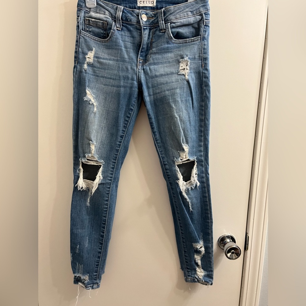 Distressed Cello Jeans